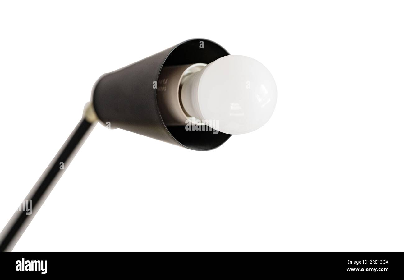 light bulb in a plafond isolated on white background Stock Photo