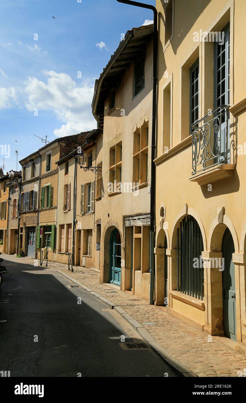 Streets of Cluny, Burgundy, France Stock Photo