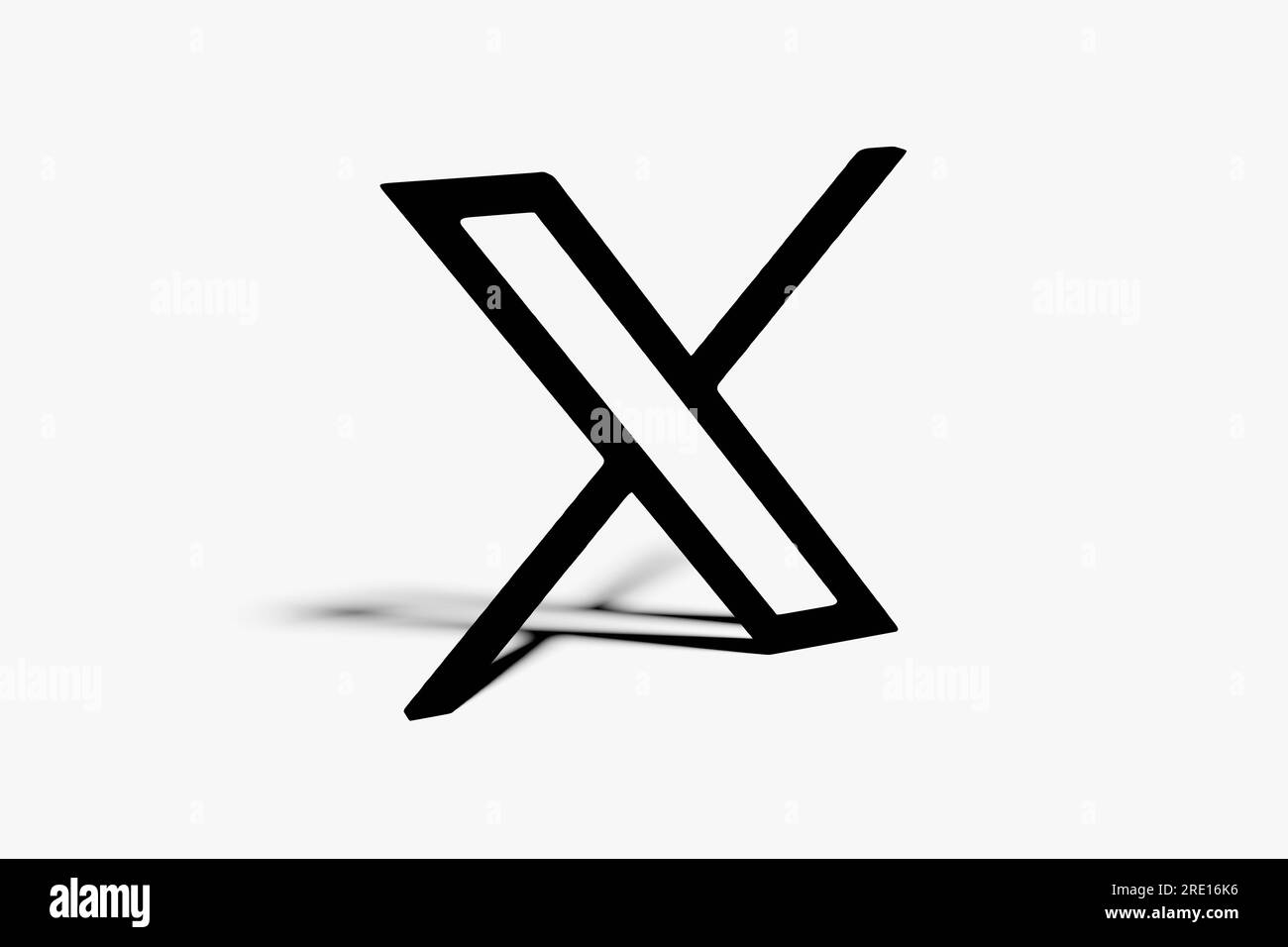 X new logo Twitter. Sign symbol letter X in minimalist design. 3d