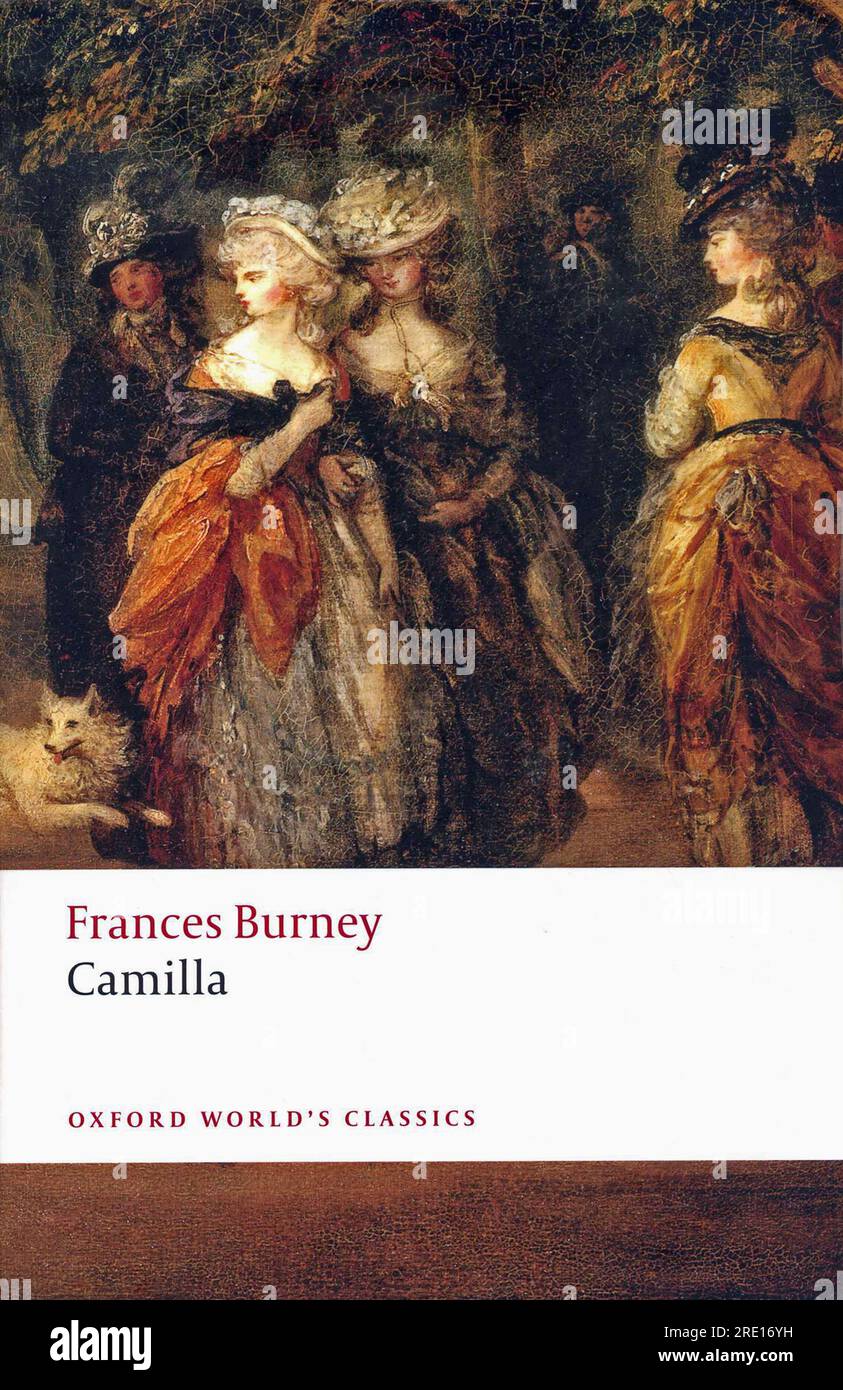 Book cover. 'Camilla' by Frances Burney. Oxford World's Classics. Stock Photo