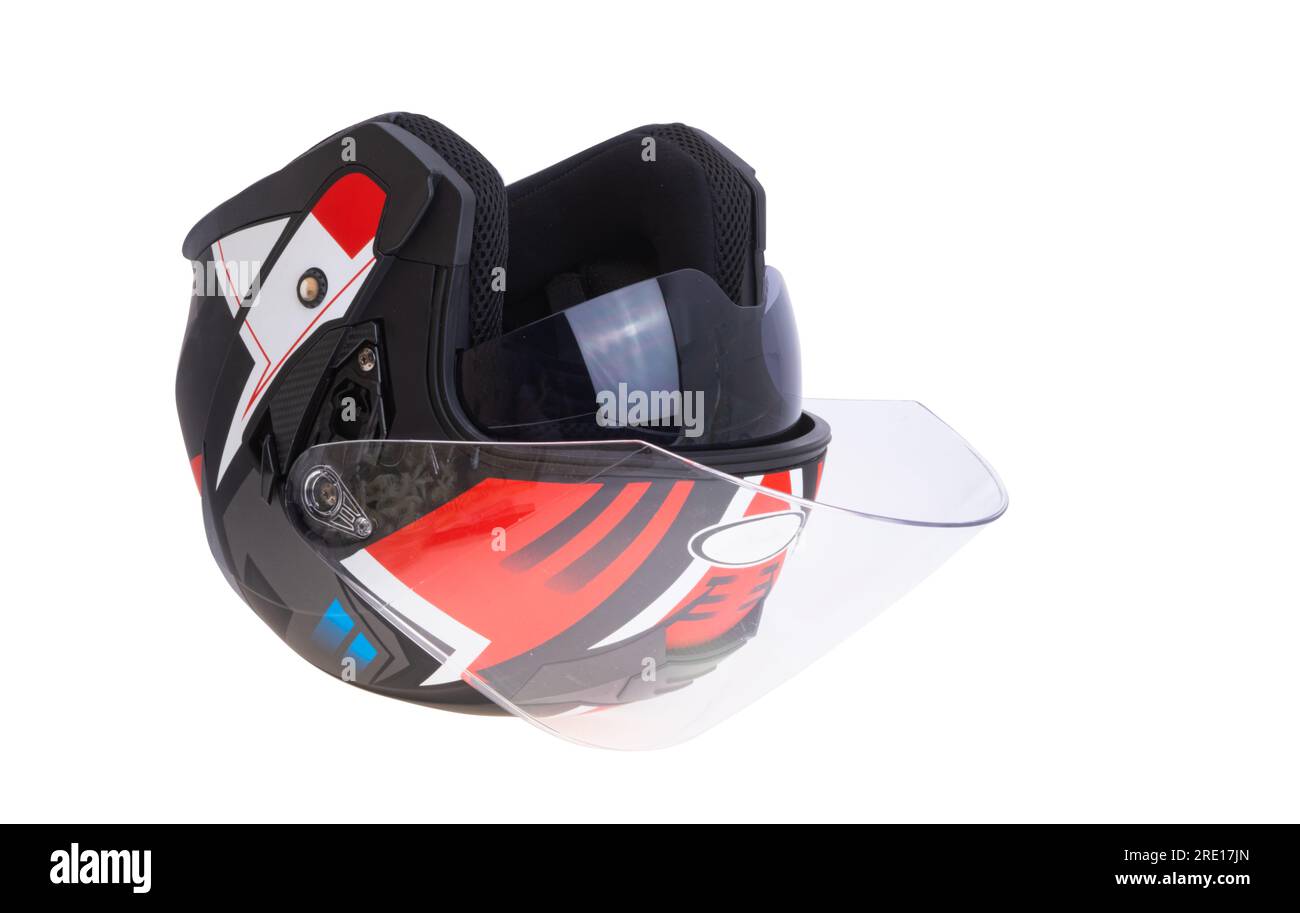 motorcycle helmet isolated on white background Stock Photo - Alamy