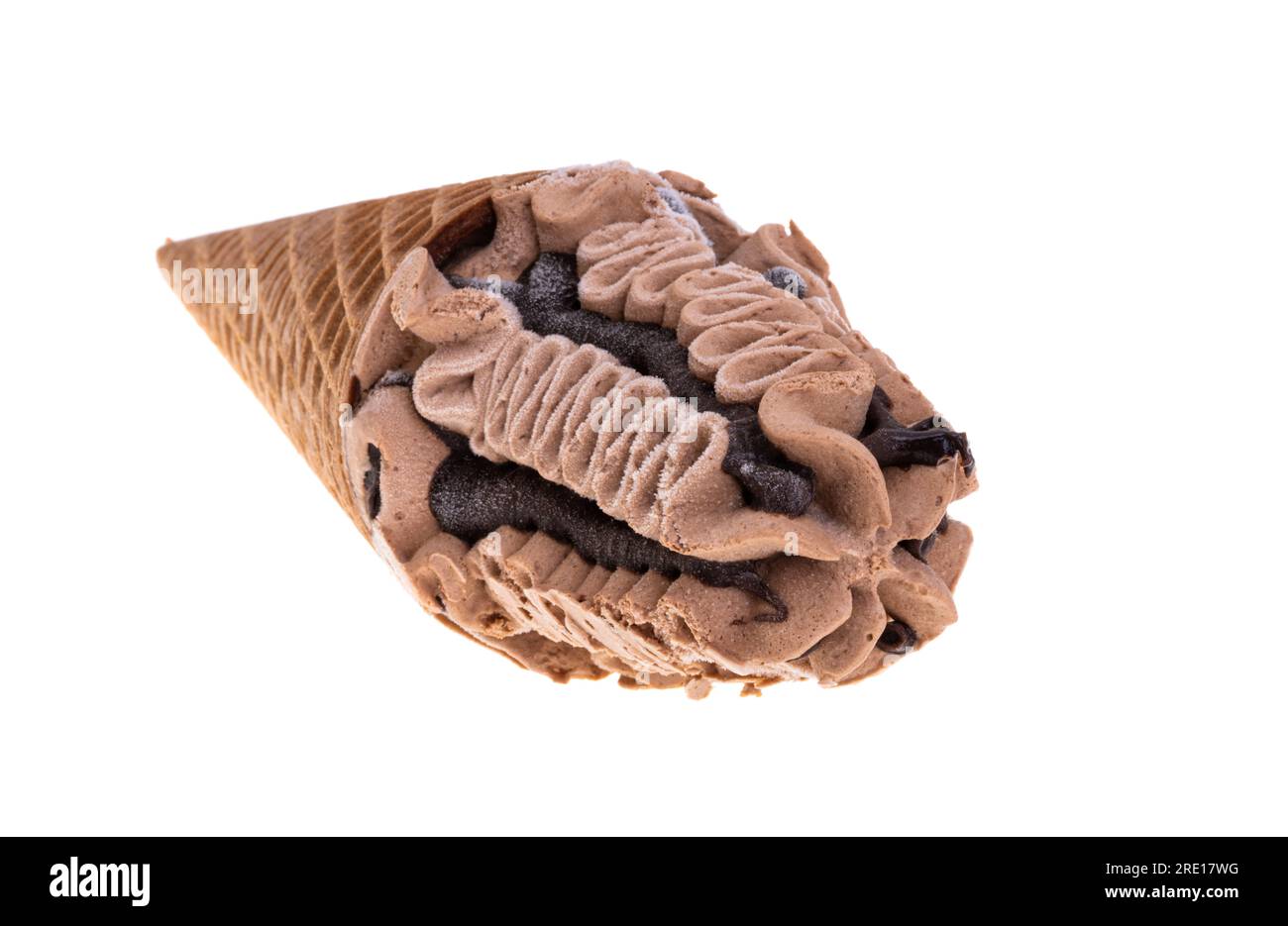 ice cream in waffle cone isolated on white background Stock Photo - Alamy