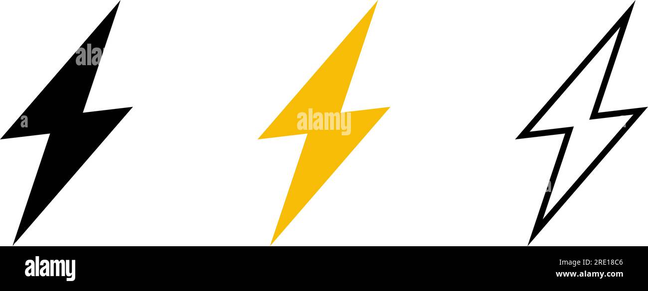 Flash icon set simple design Stock Vector Image & Art - Alamy