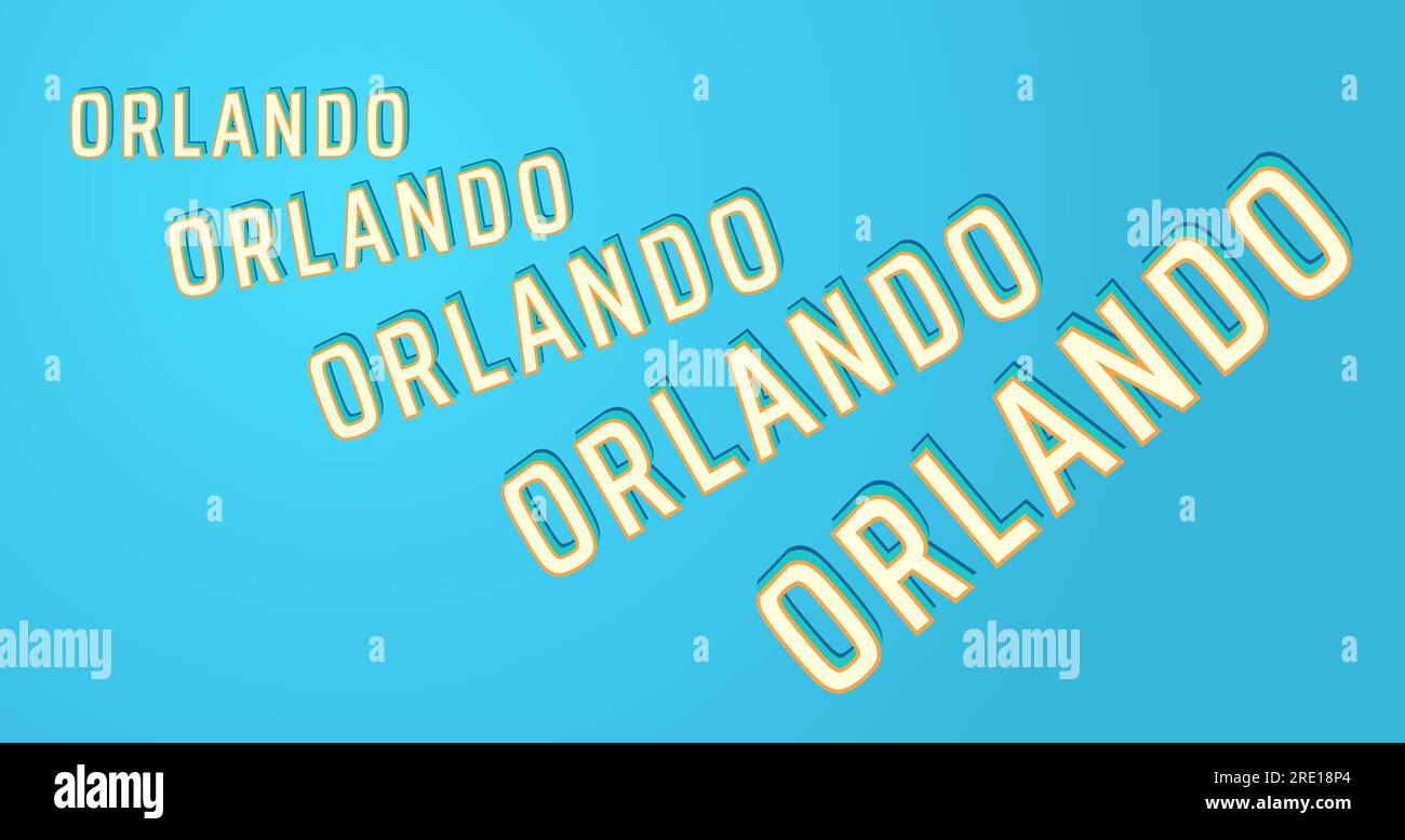 Orlando repeat word message Stock Vector