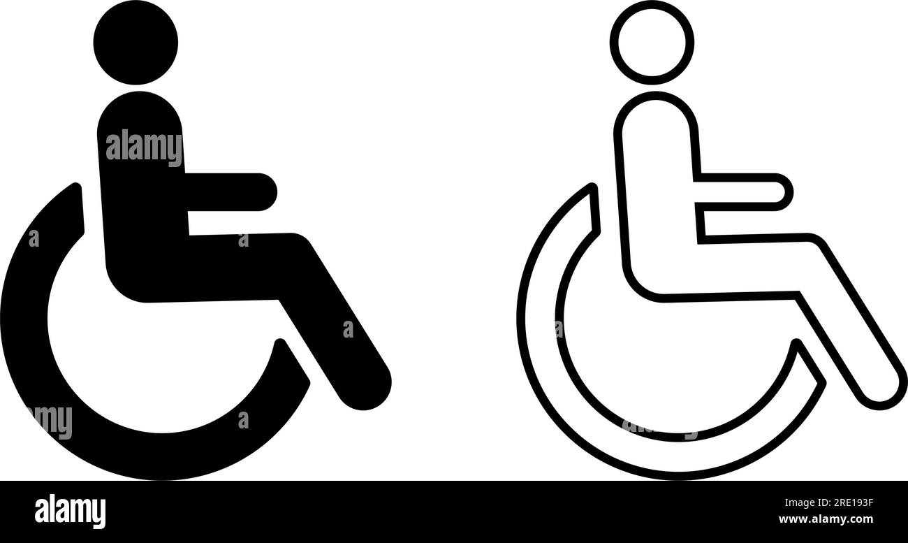 Wheelchair icon symbol simple design Stock Vector