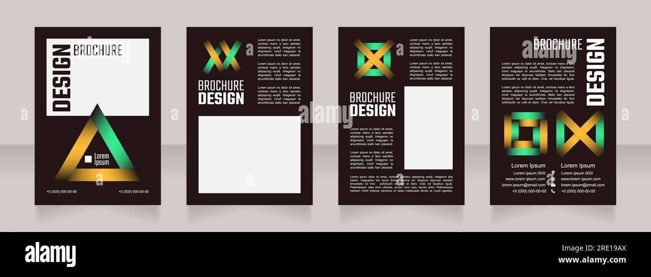 Agribusiness blank brochure design Stock Vector