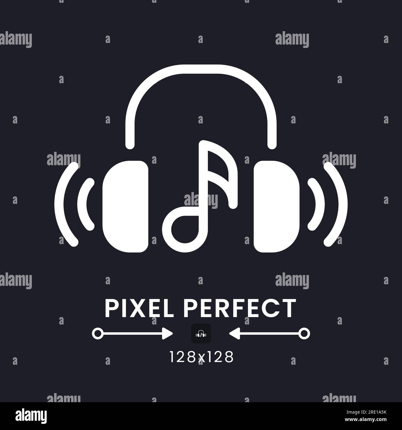 Music streaming white solid desktop icon Stock Vector Image & Art - Alamy