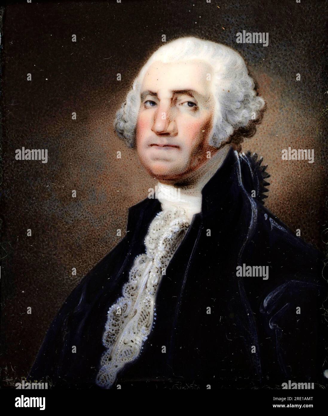 Portrait of George Washington by William Russell Birch Stock Photo