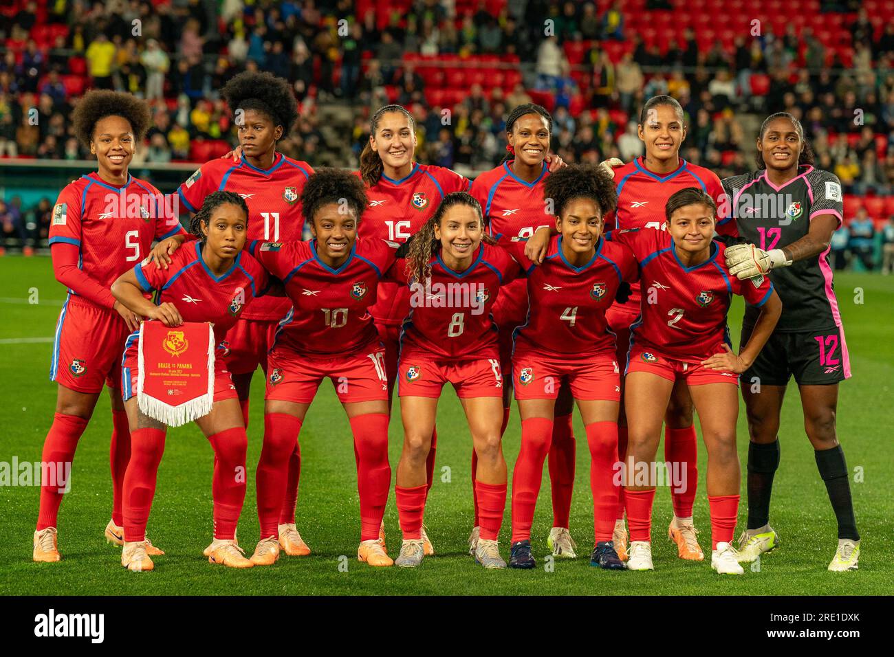 Adelaide, Aus. 24th July, 2023. Adelaide, Australia, July 24th 2023: Players of Panama pose for the team picture before the 2023 FIFA Womens World Cup Group F football match between Brazil and Panama at Hindmarsh Stadium in Adelaide, Australia. (Noe Llamas/SPP) Credit: SPP Sport Press Photo. /Alamy Live News Stock Photo