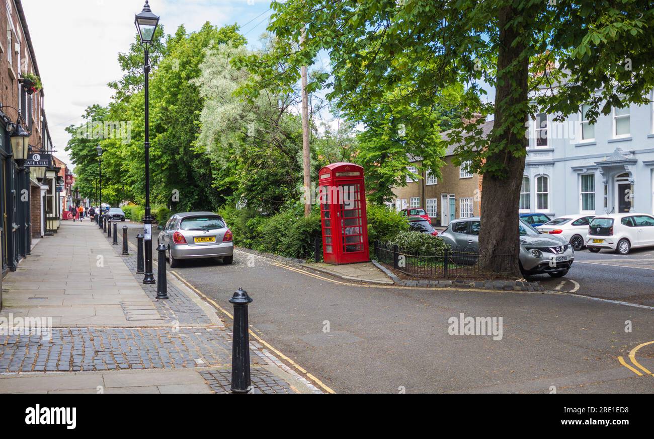 A view along the tree lined streets of High Street,Norton, Stockton on