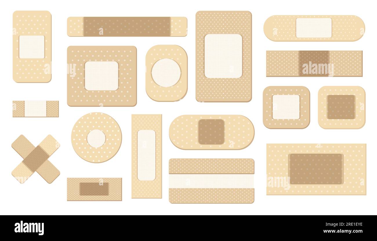 Adhesive plaster. Medical bandage, blister bandage and pad, antiseptic