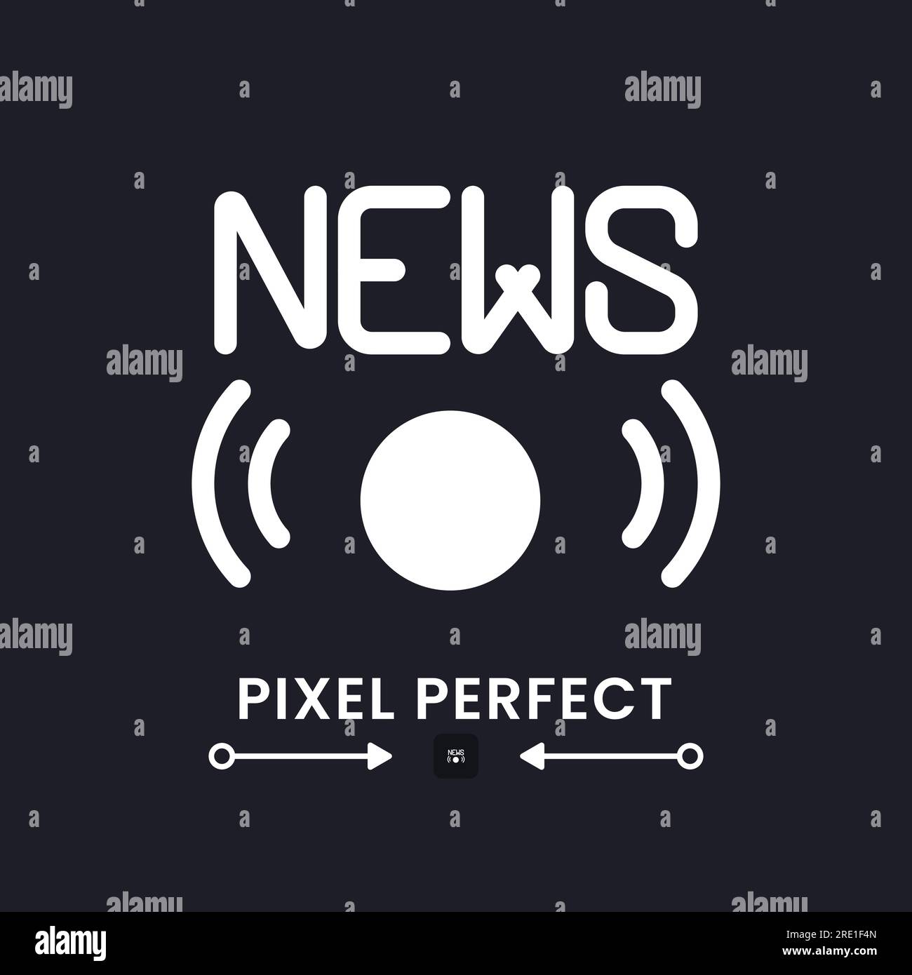 Live news white solid desktop icon Stock Vector Image & Art - Alamy