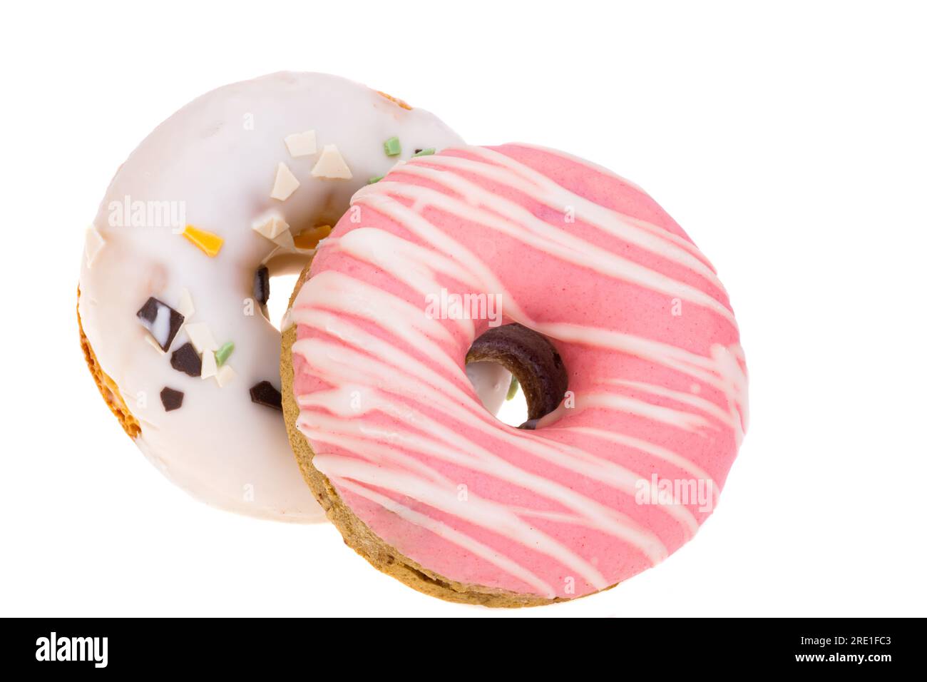 donuts in glaze isolated on white background Stock Photo - Alamy