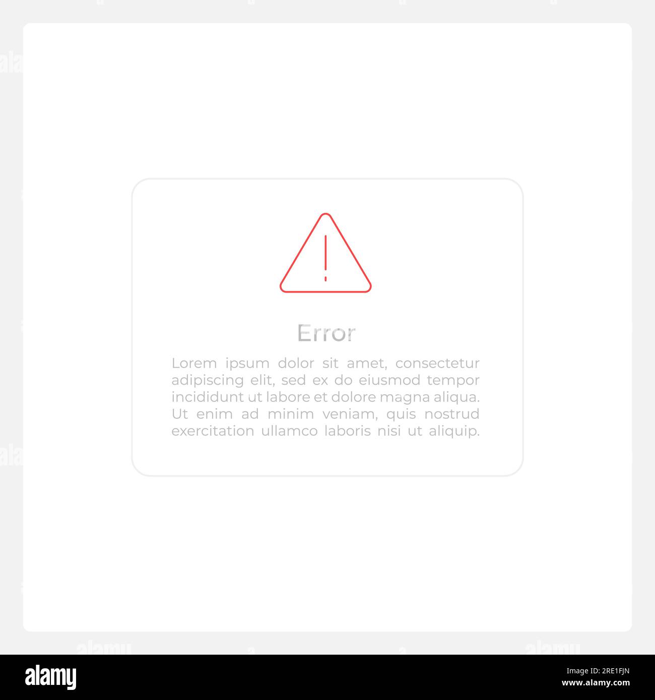 Error notification UI element template Stock Vector Image & Art - Alamy
