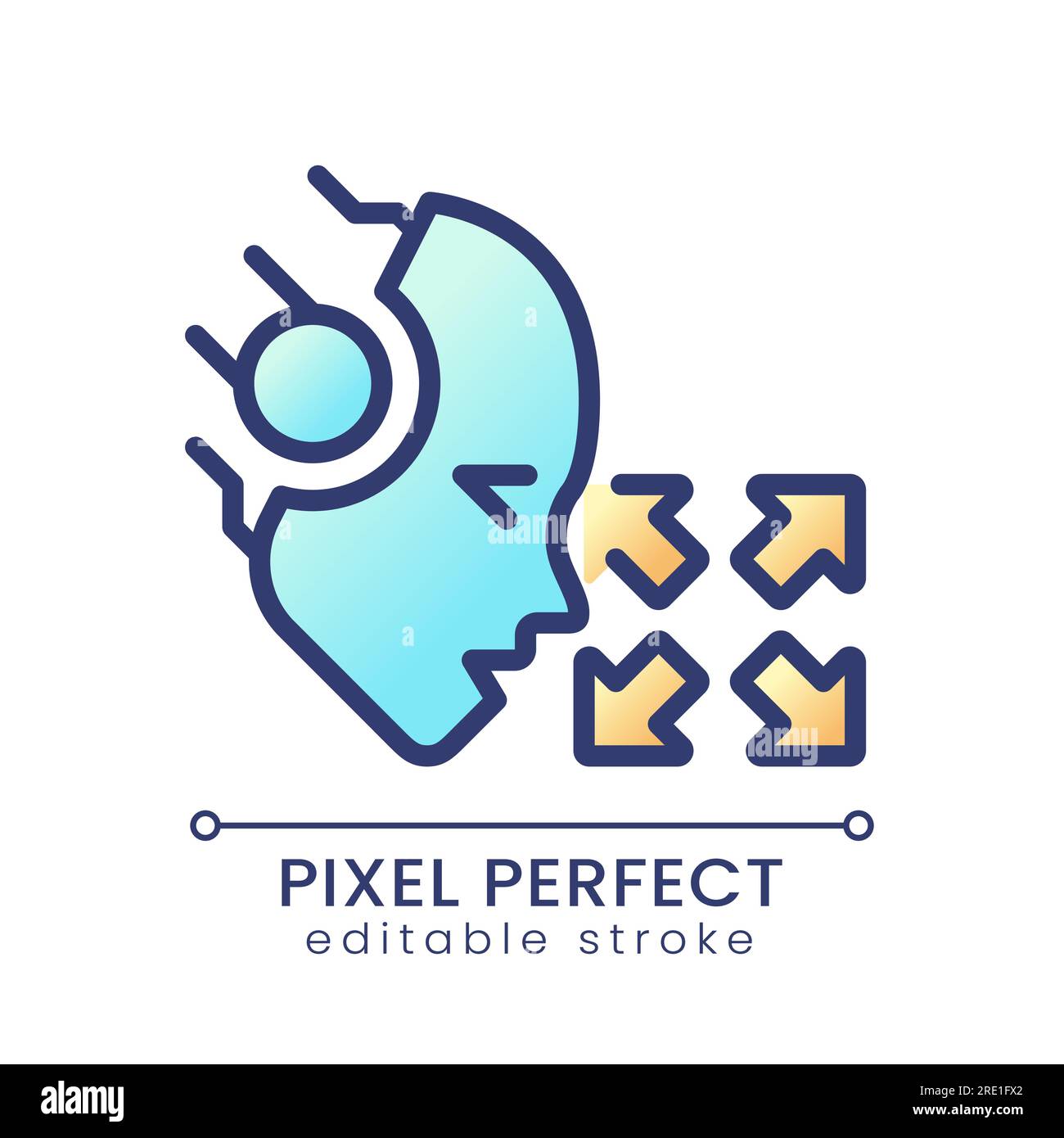 AI moves pixel perfect color gradient icon Stock Vector Image & Art - Alamy
