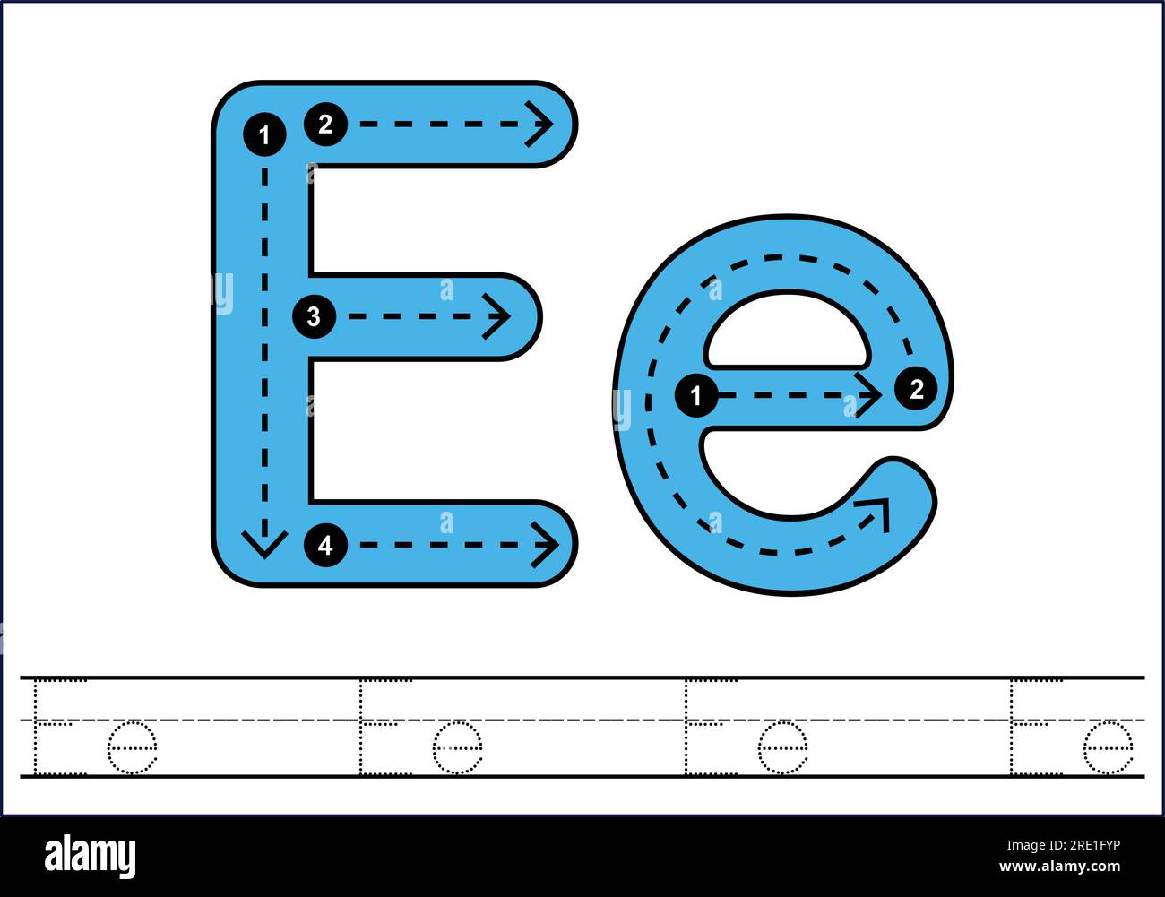 Letter tracing from az ,hand drawn tracing worksheets for kids