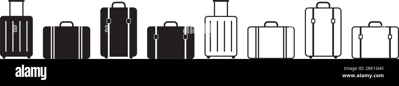 Travel bag icon set simple design Stock Vector Image & Art - Alamy