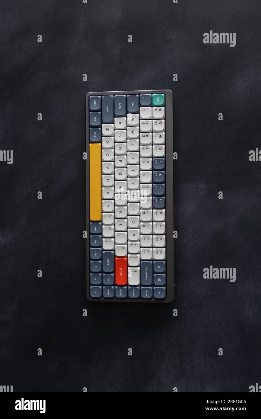 LONDON JULY 11, 2023 Nuphy Air75 mechanical computer keyboard top