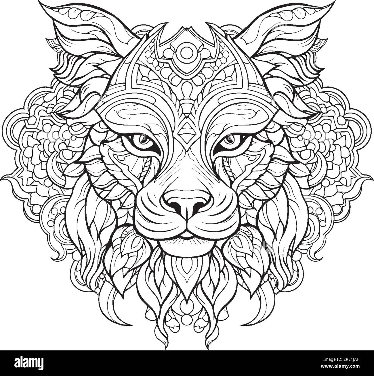 mandala coloring pages  for kids and adults Stock Vector