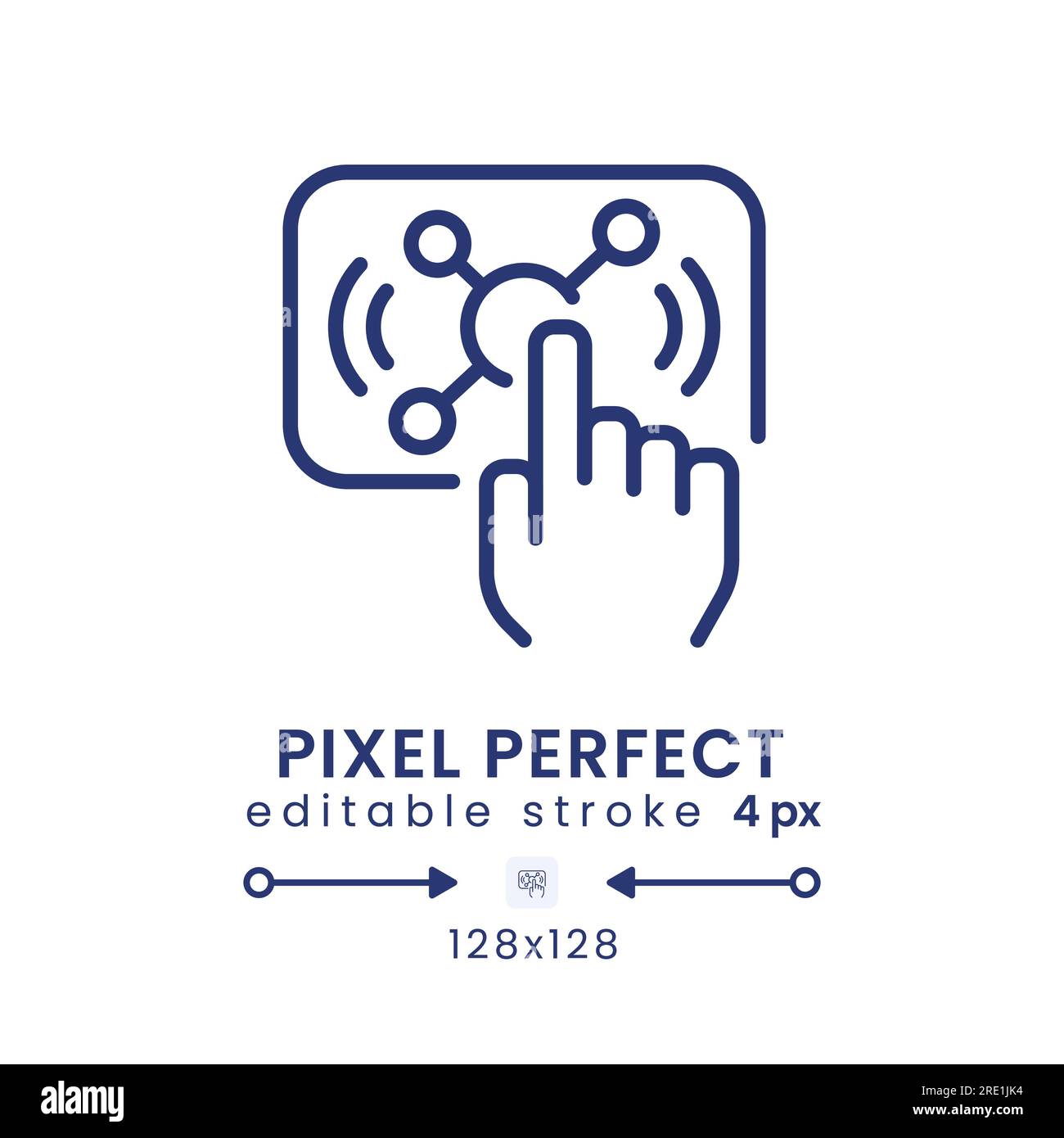 Interactive live streaming linear desktop icon Stock Vector