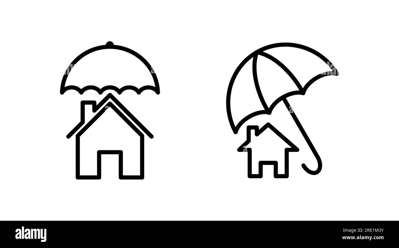 Home insurance icon vector. home shield protect logo Stock Vector Image ...