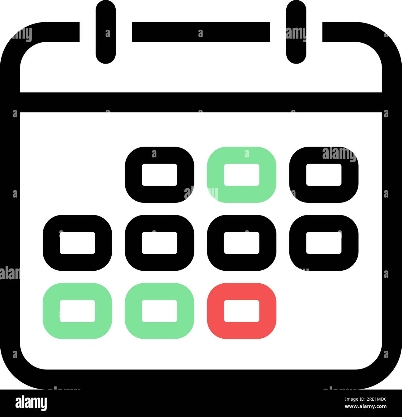 Line icon of tearoff calendar as business reminder Stock Vector Image