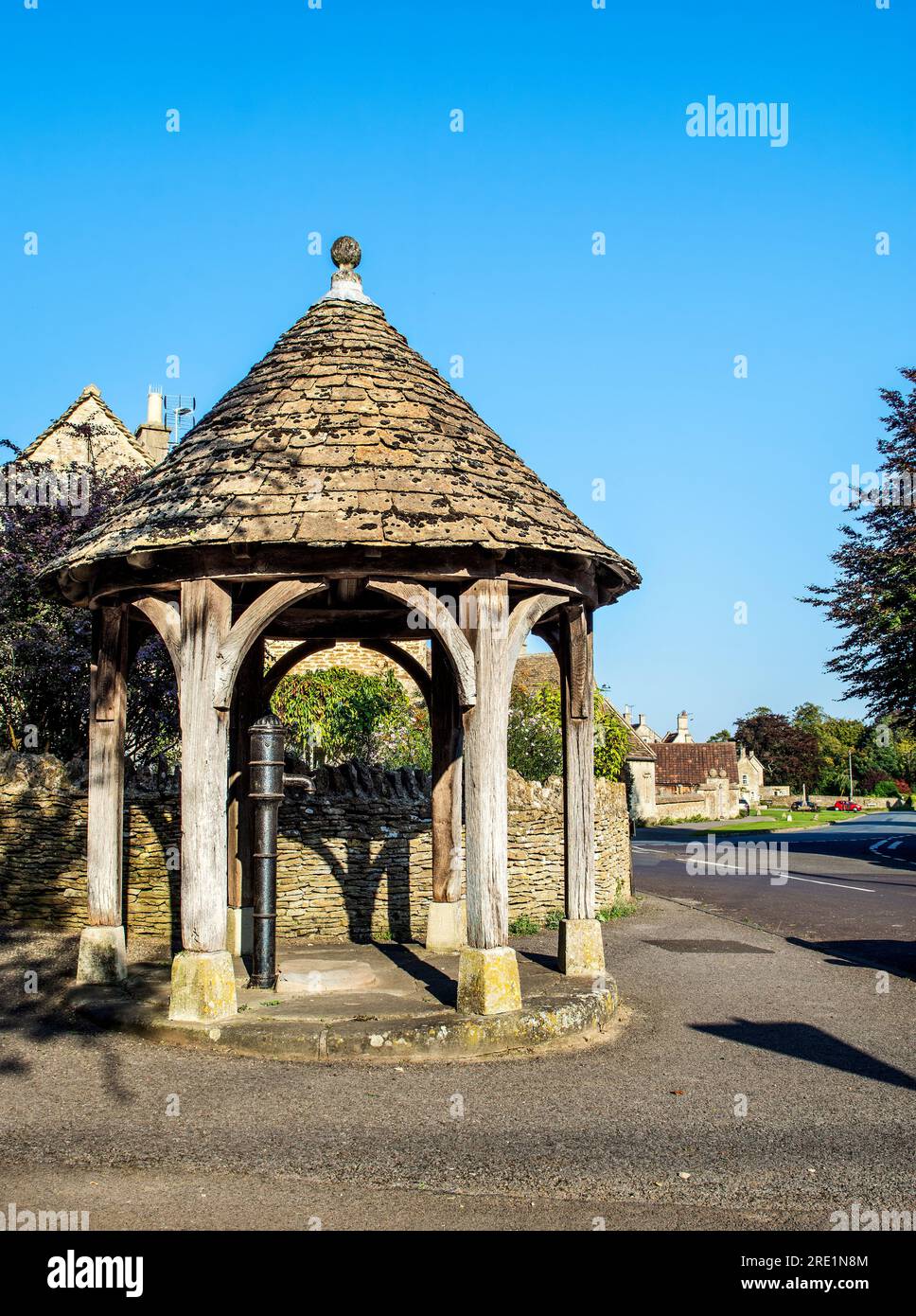 The picturesque village of Biddestone in the Cotswolds, England in