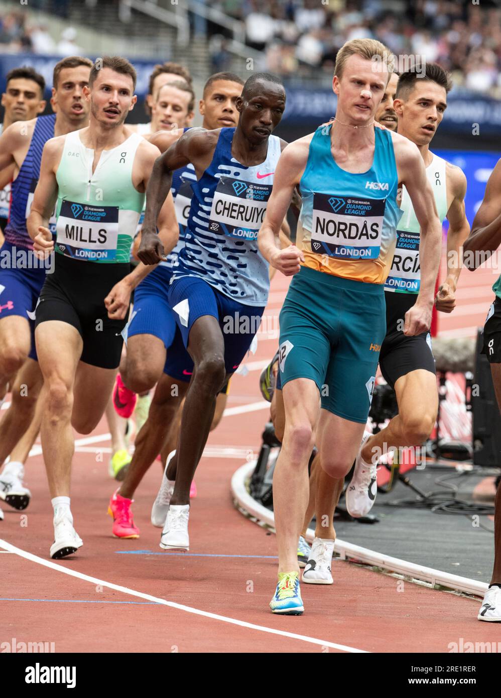 Narve Gilje Nordas of Norway competing in the men’s 1500m at the Wanda