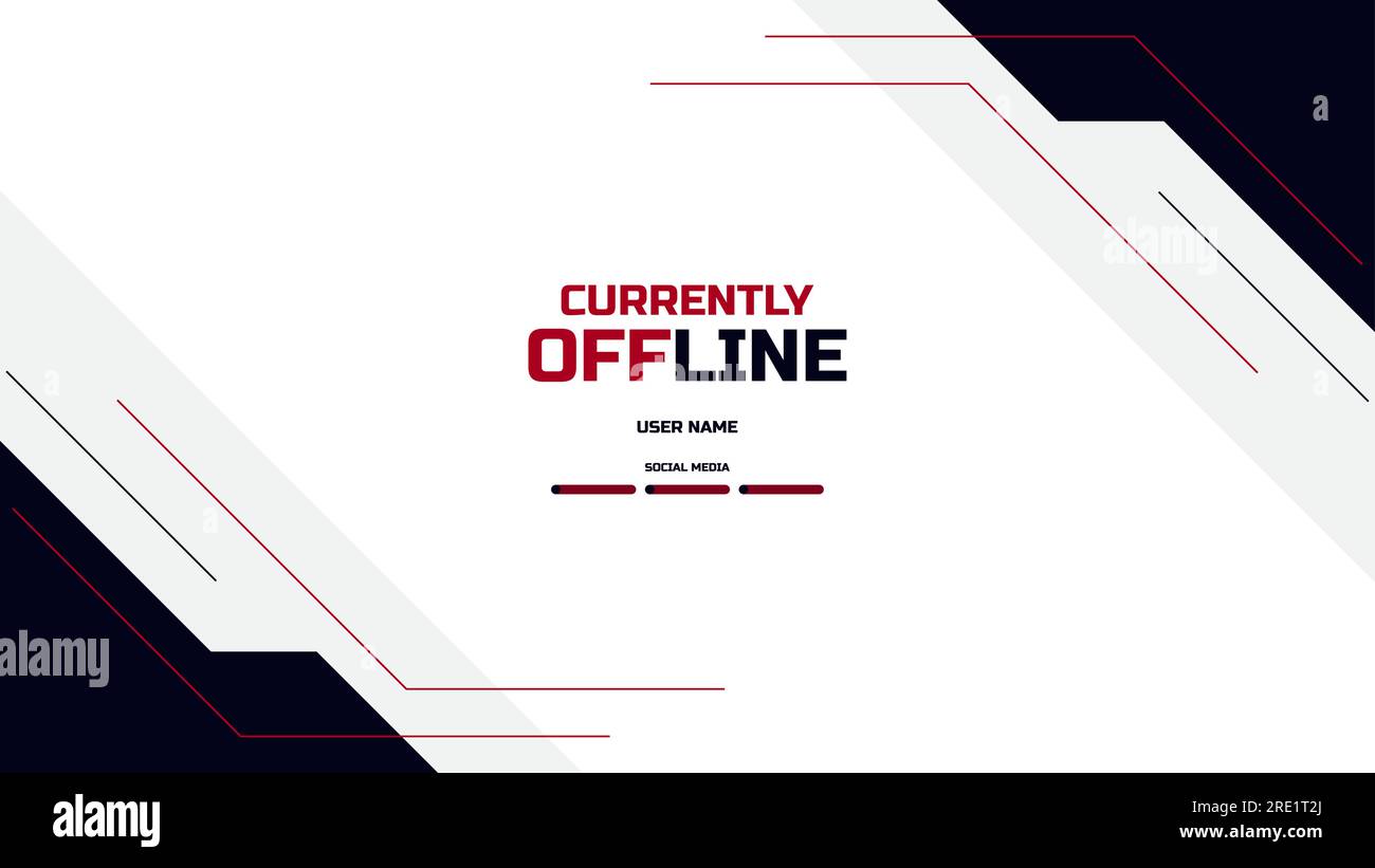 vector of streaming offline banner background with flat shapes in red