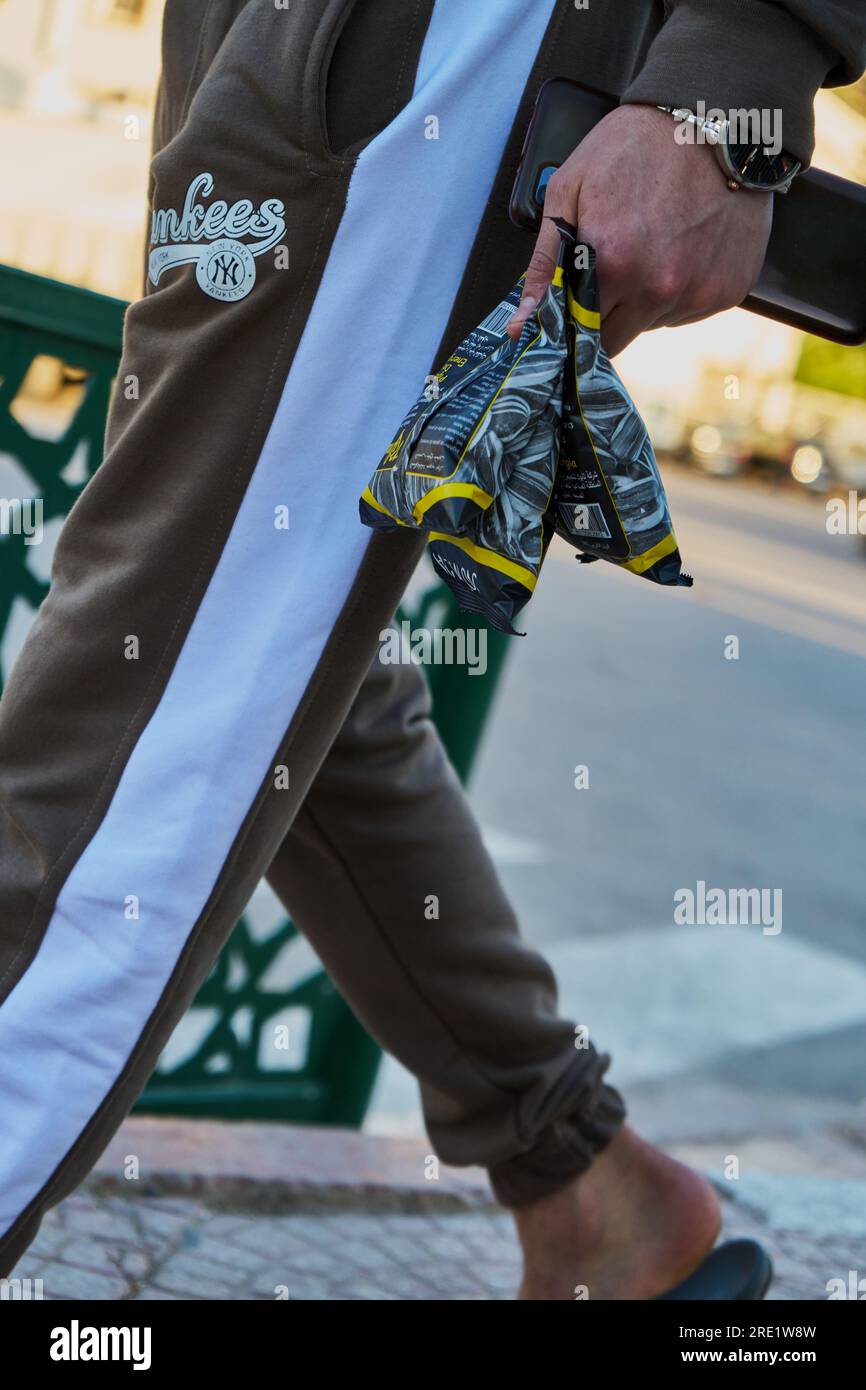 A part of human body in the street Stock Photo