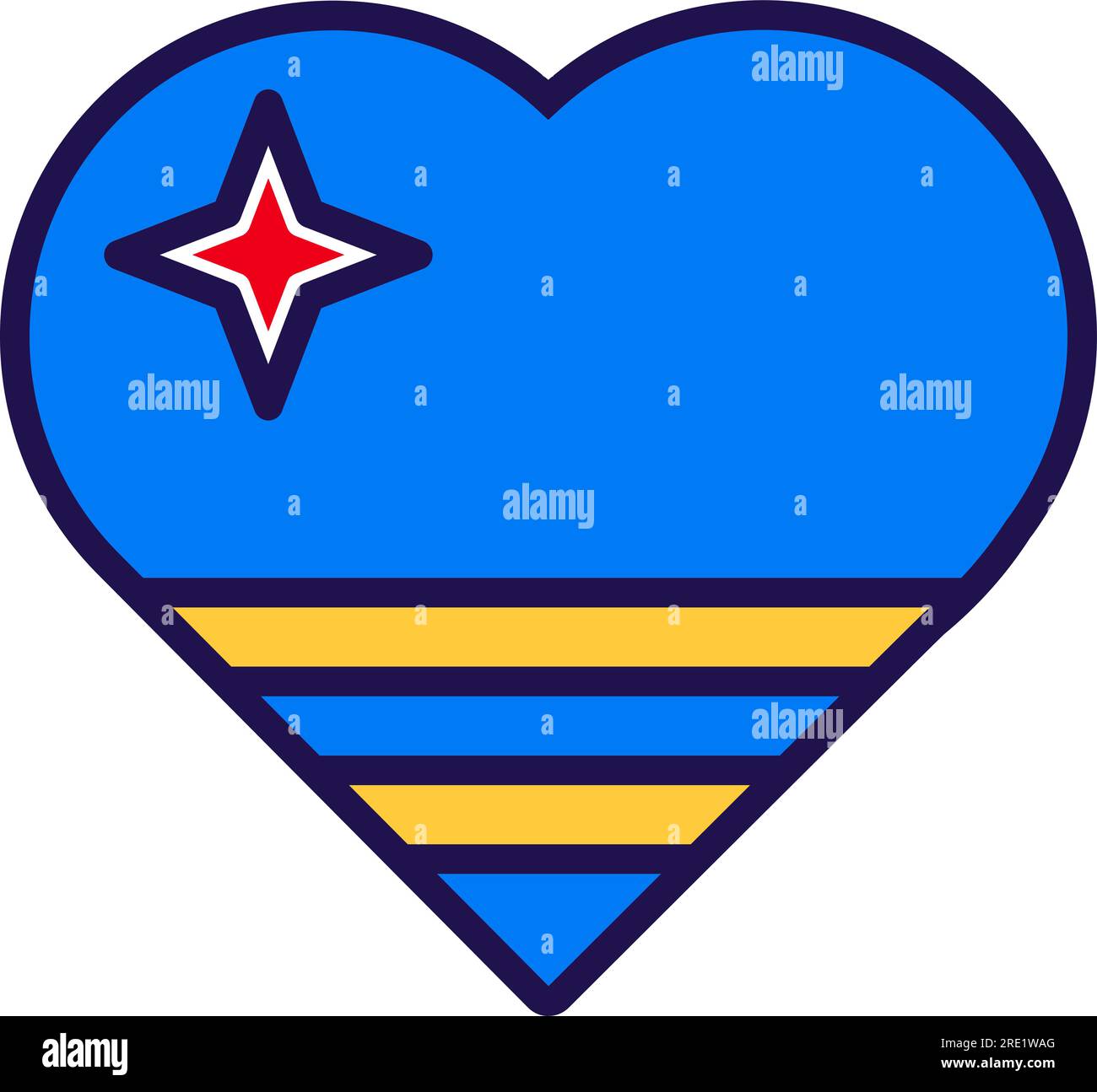 Aruba outline Stock Vector Images Alamy