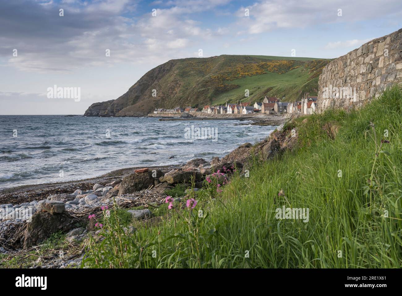 little fishing village on the nordern coast of scotland Stock Photo
