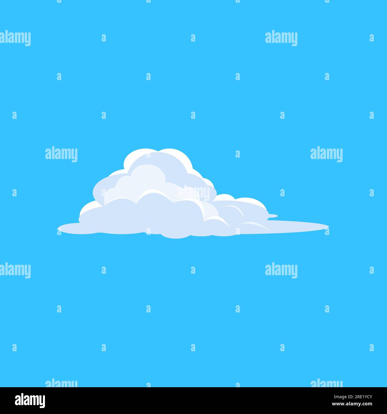 Blue sky with white cloud vector illustration Stock Vector Image & Art ...