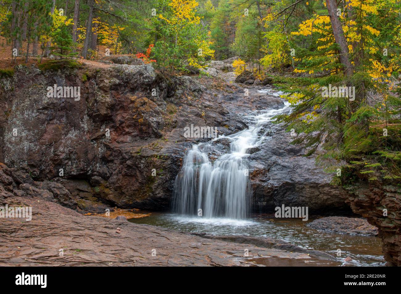 The various river features of the Amnicon River as it flows through ...