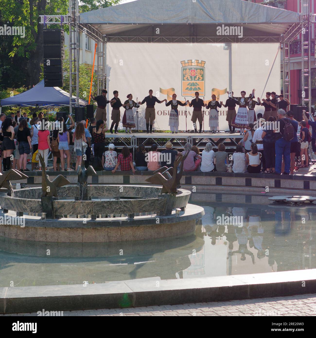 Cultural event as youngsters from around the world in traditional