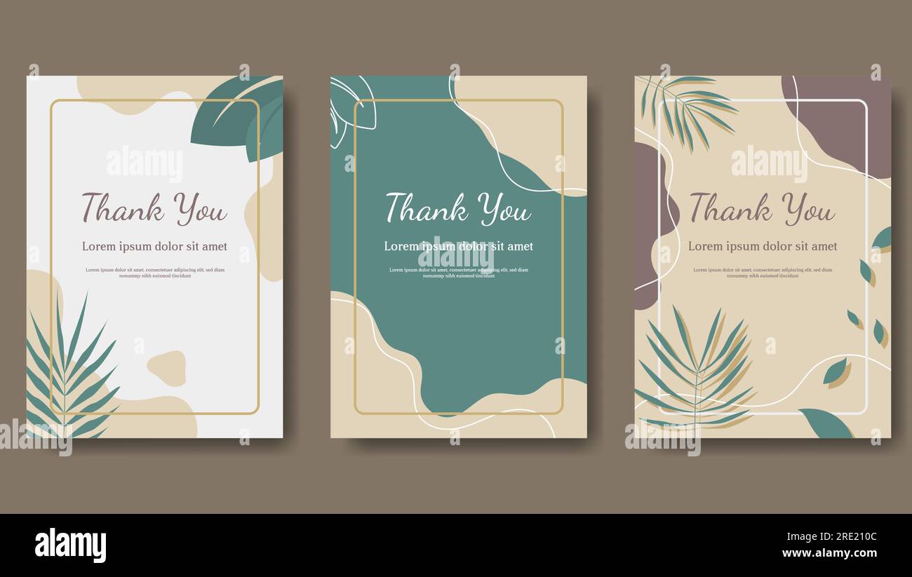 thank you cards set with pastel color. vector design Stock Vector Image & Art Alamy