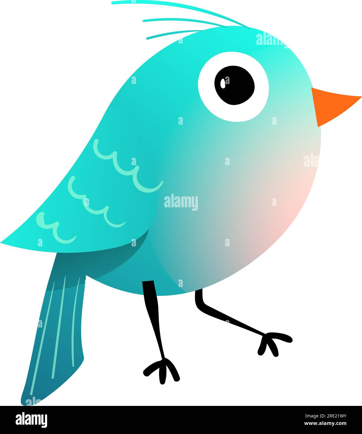 Cute Bird, Little Birdie Illustration for Kids Stock Vector Image & Art ...