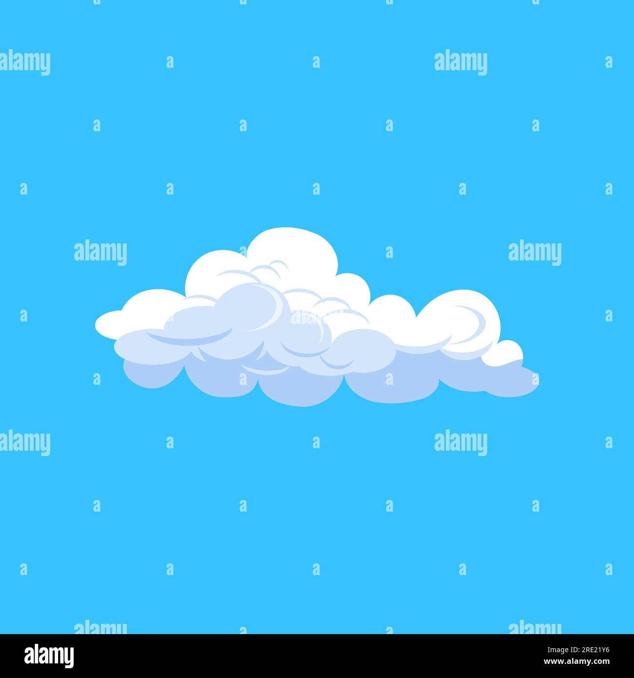Single cumulus cloud on blue sky vector illustration Stock Vector Image ...