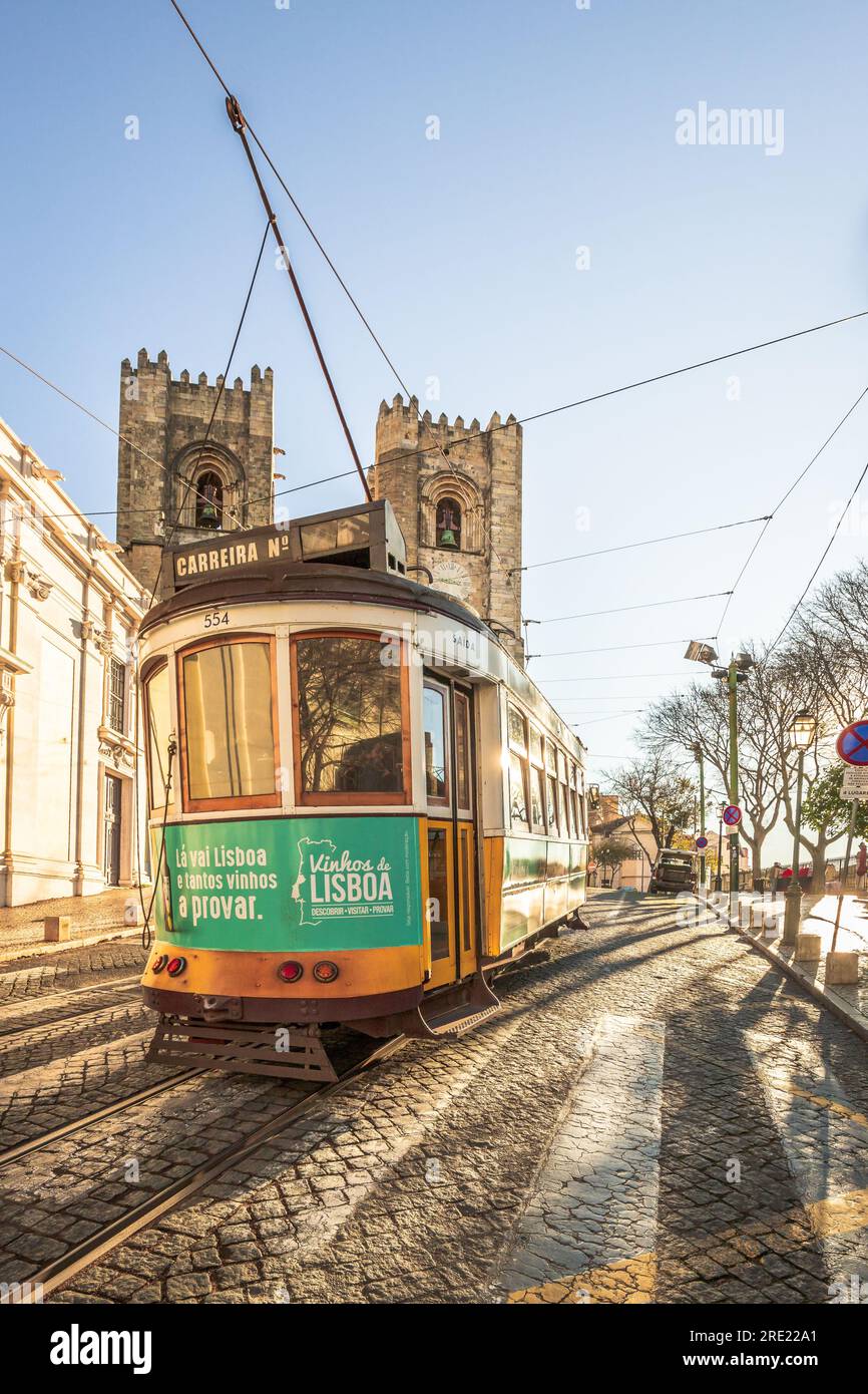 Lisbon's Iconic Tram Line 28 Meets Majestic Cathedral A Journey