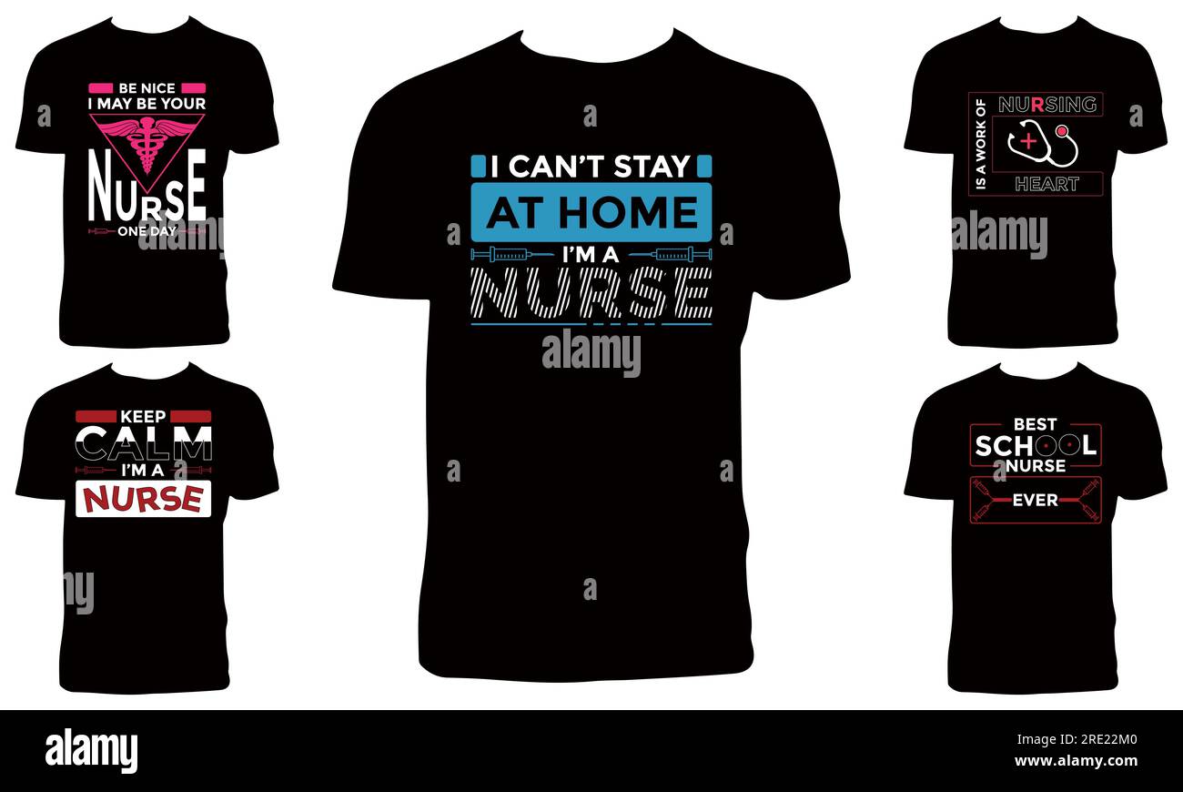 Nurse Vector T Shirt Design Bundle Stock Vector Image & Art Alamy