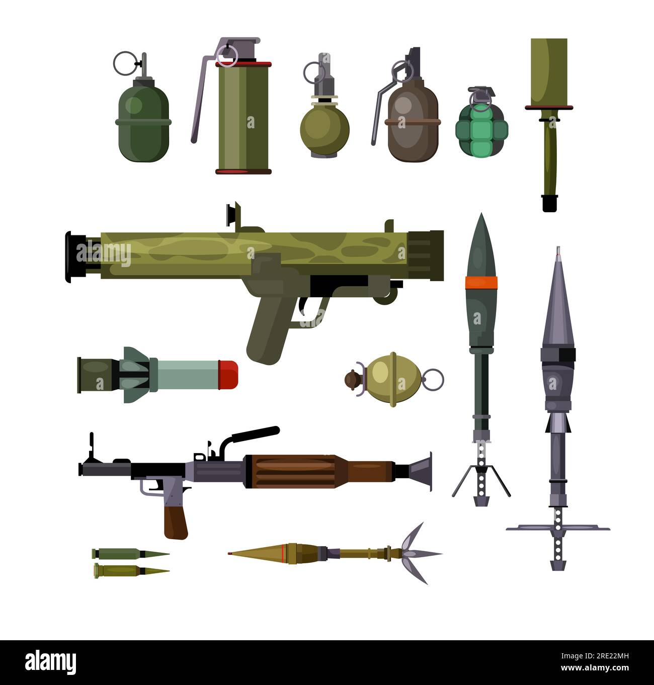 Military Weapons Set Stock Vector Image And Art Alamy