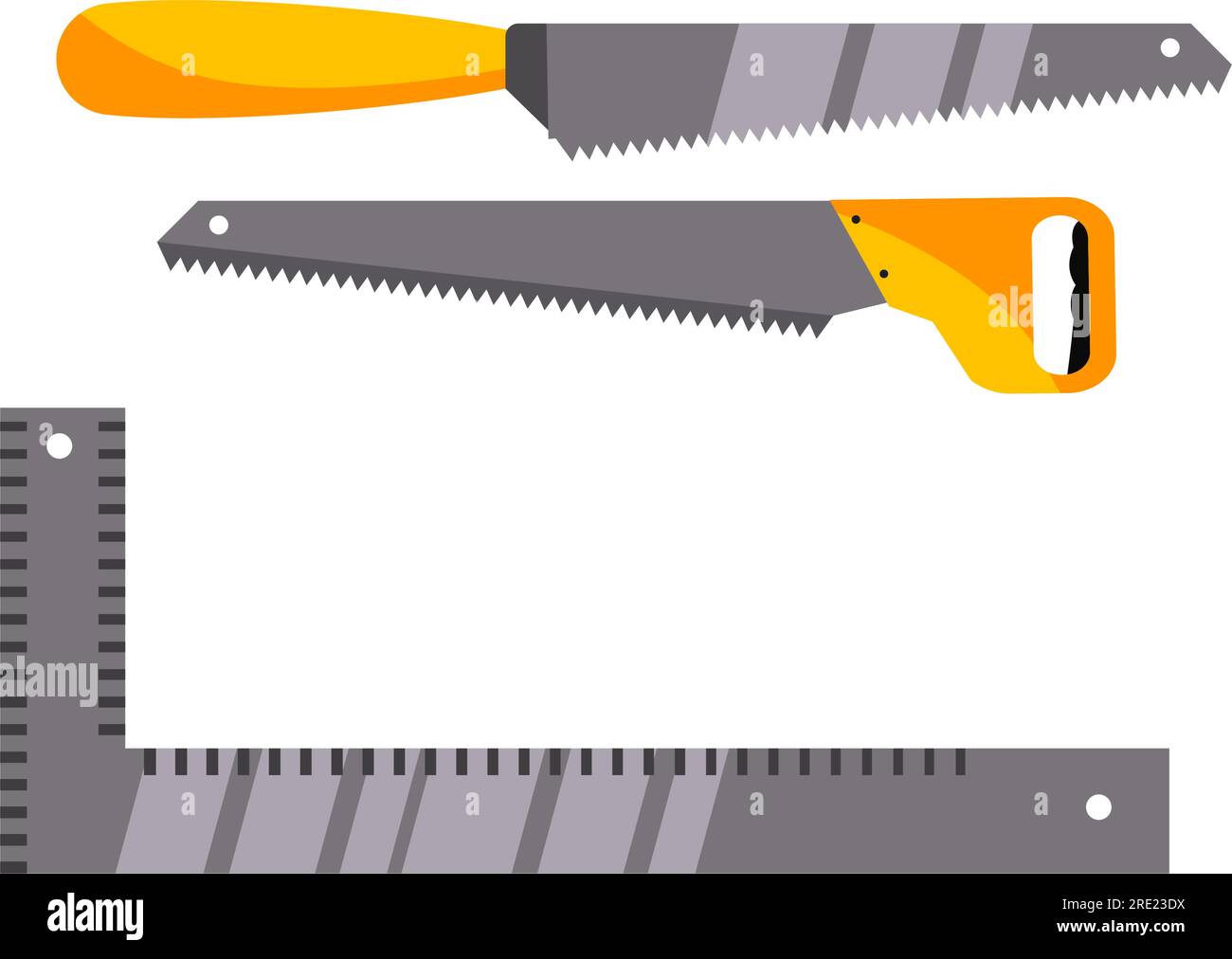 Chainsaw set illustration Stock Vector