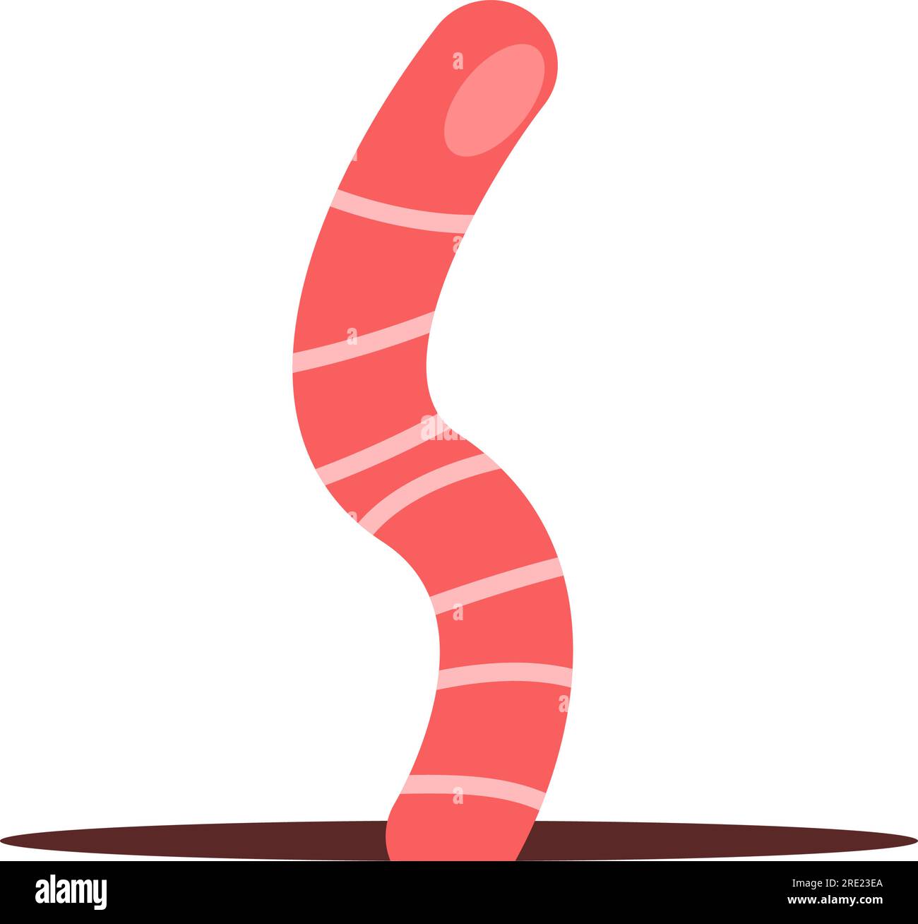 Red cartoon worm. Ground, garden, earthworm Stock Vector Image & Art ...