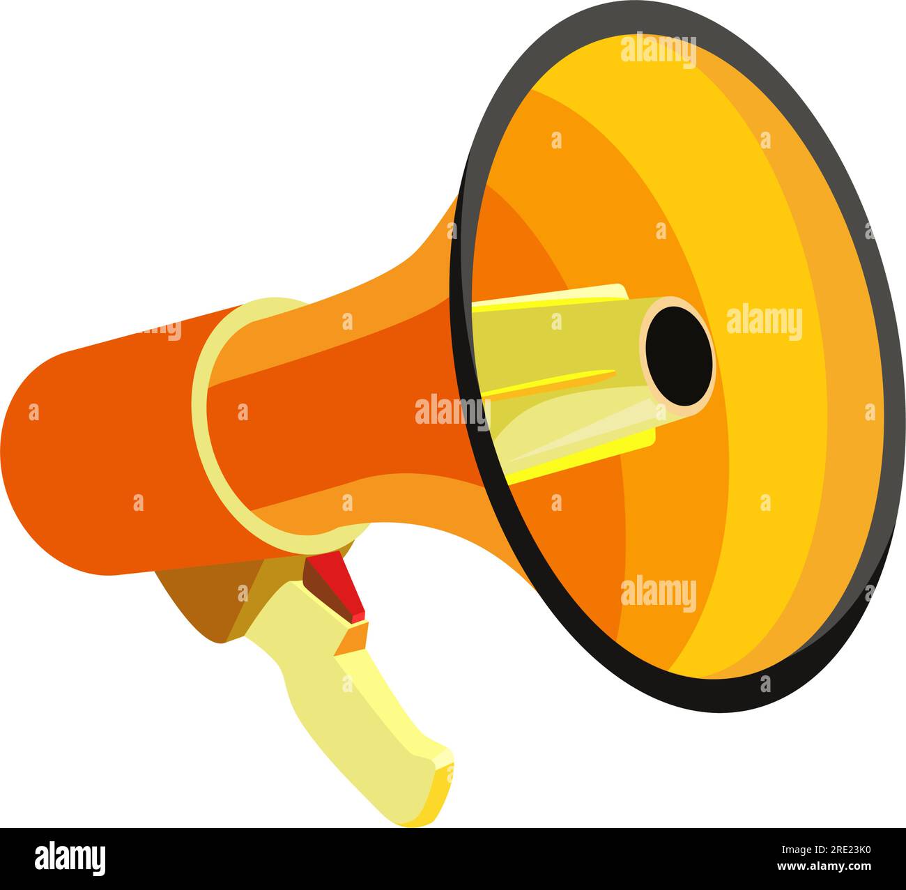 Orange megaphone illustration Stock Vector