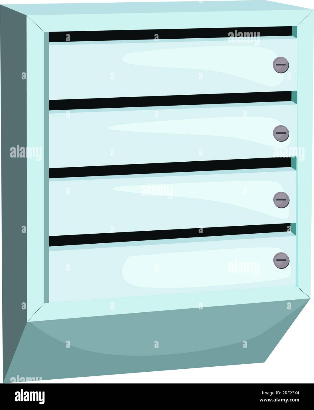 Steel postbox illustration Stock Vector Image & Art - Alamy