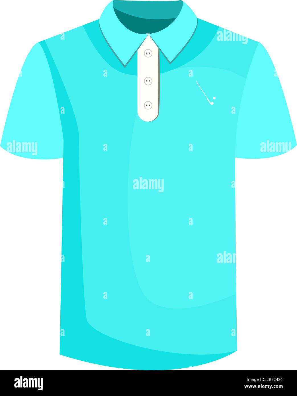 Blue golf shirt vector Stock Vector Image & Art - Alamy