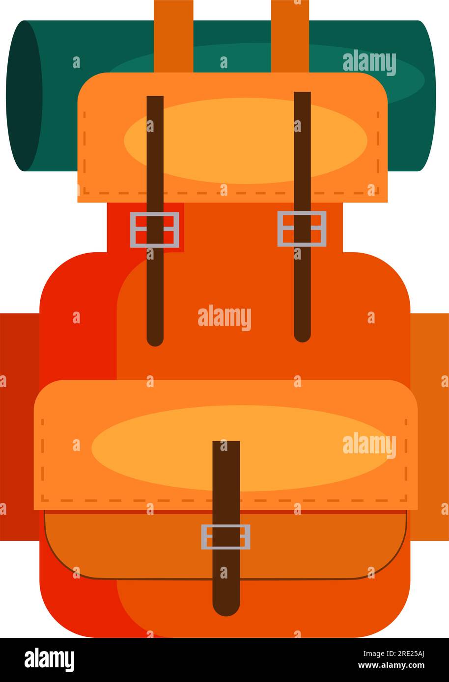 Touristic backpack. Baggage, rucksack Stock Vector