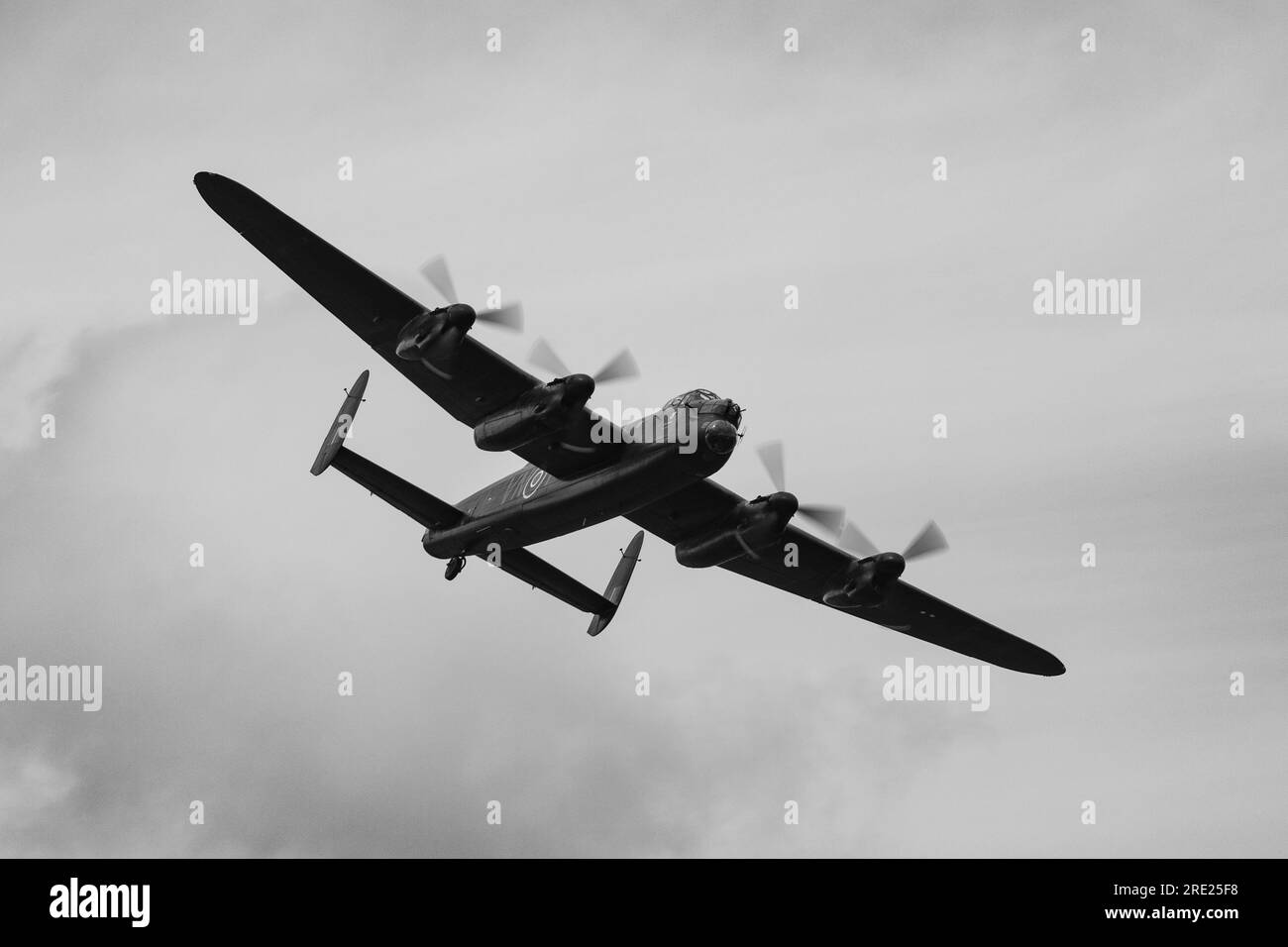 Lancaster Bomber displaying at the Royal International Air Tattoo 2023. Stock Photo