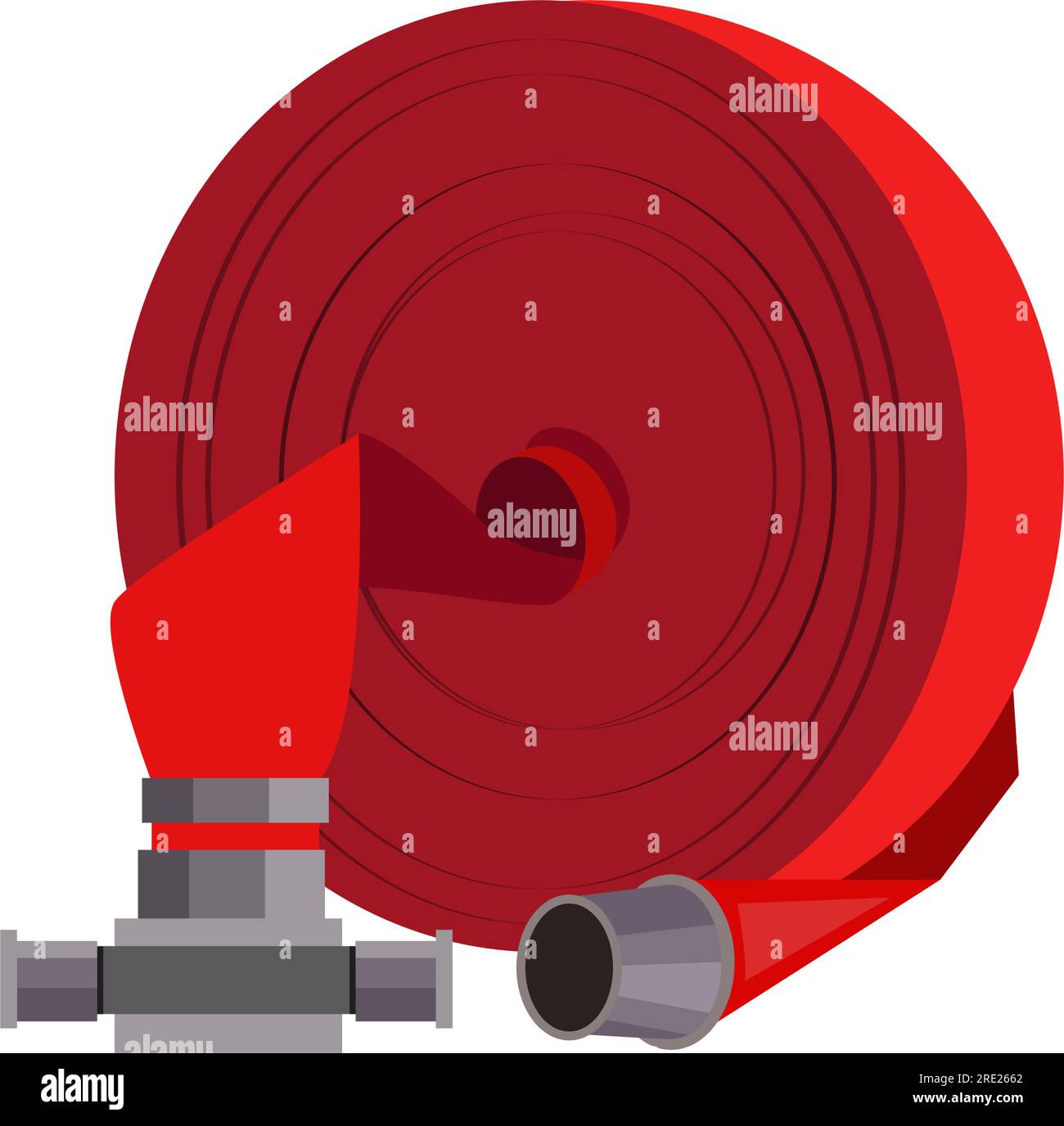 Red firehose illustration Stock Vector