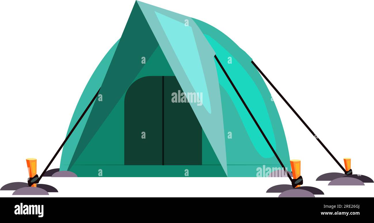 Camping in mountains. Tent, dome, shelter, canvas Stock Vector Image ...